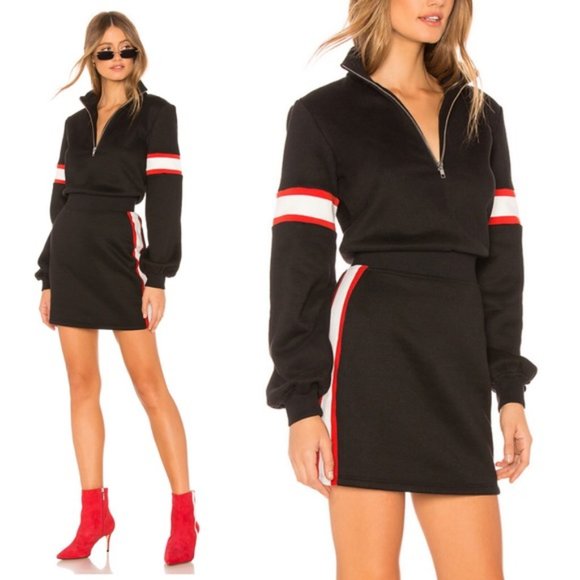 Lovers and Friends Becker Zip Up Mini Dress in Black - Picture 9 of 11